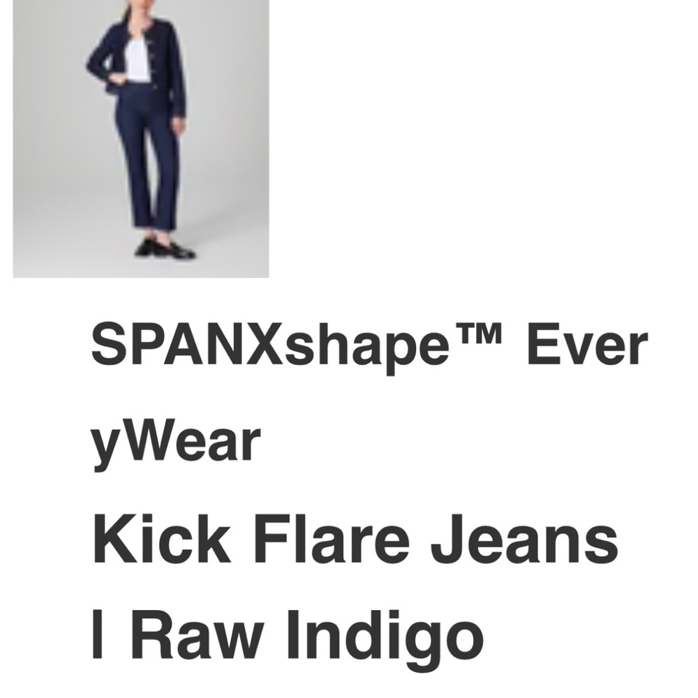 Spanx Kick Flare Jeans Raw Indigo